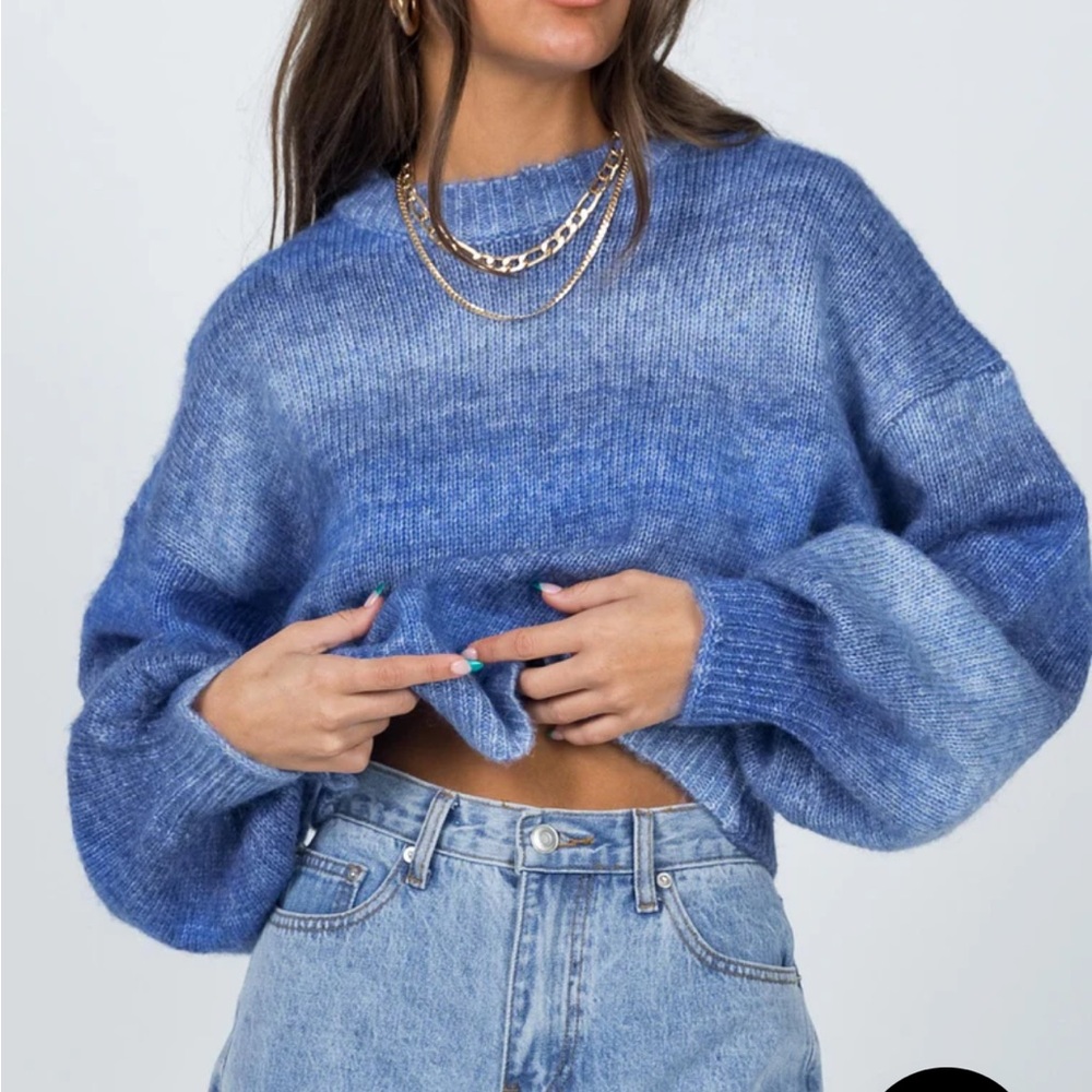 Princess polly blue adina sweater size xs/s, on website for 60 full price